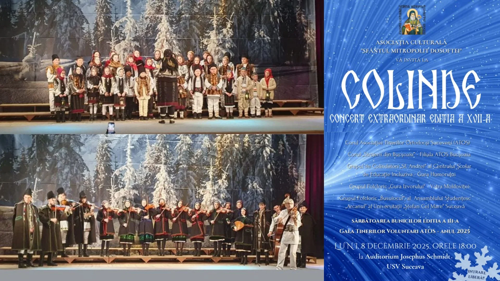 Concert de colinde la USV: O seară de tradiții și magie în prag de sărbători