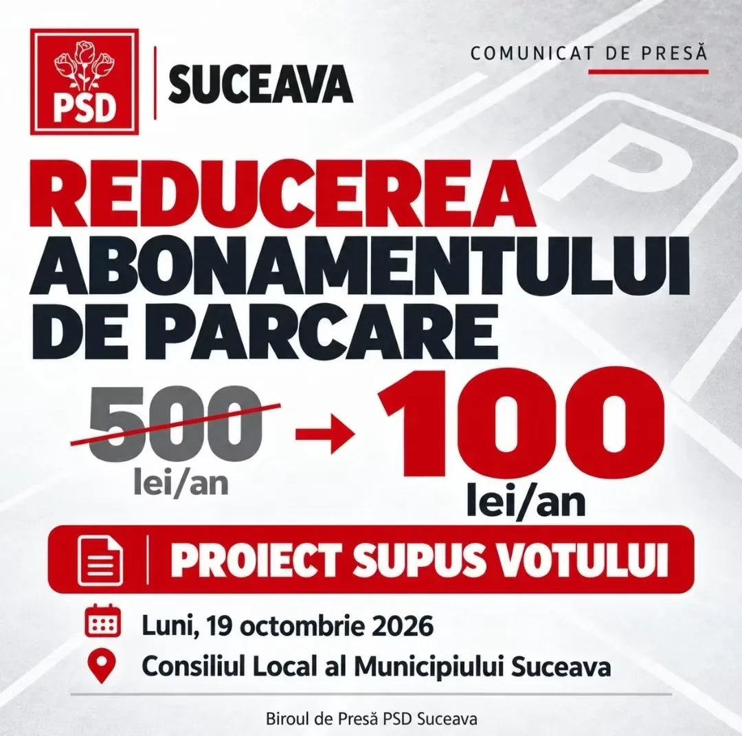 PSD cere susținerea proiectului pentru scăderea abonamentului de parcare