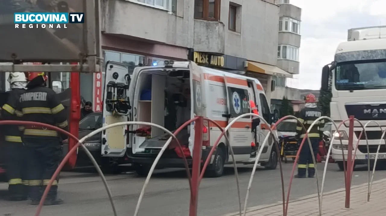 Femeia călcată de tir la Fălticeni și-a pierdut