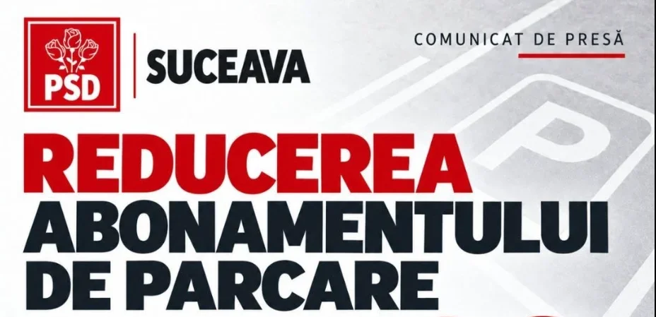 PSD Suceava va continua să susțină reducerea abonamentului pentru parcările de reședință