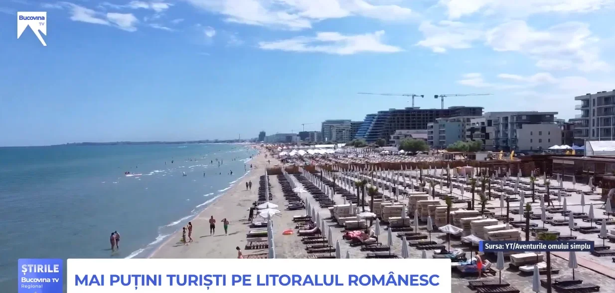Mai puțini turiști pe litoralul românesc