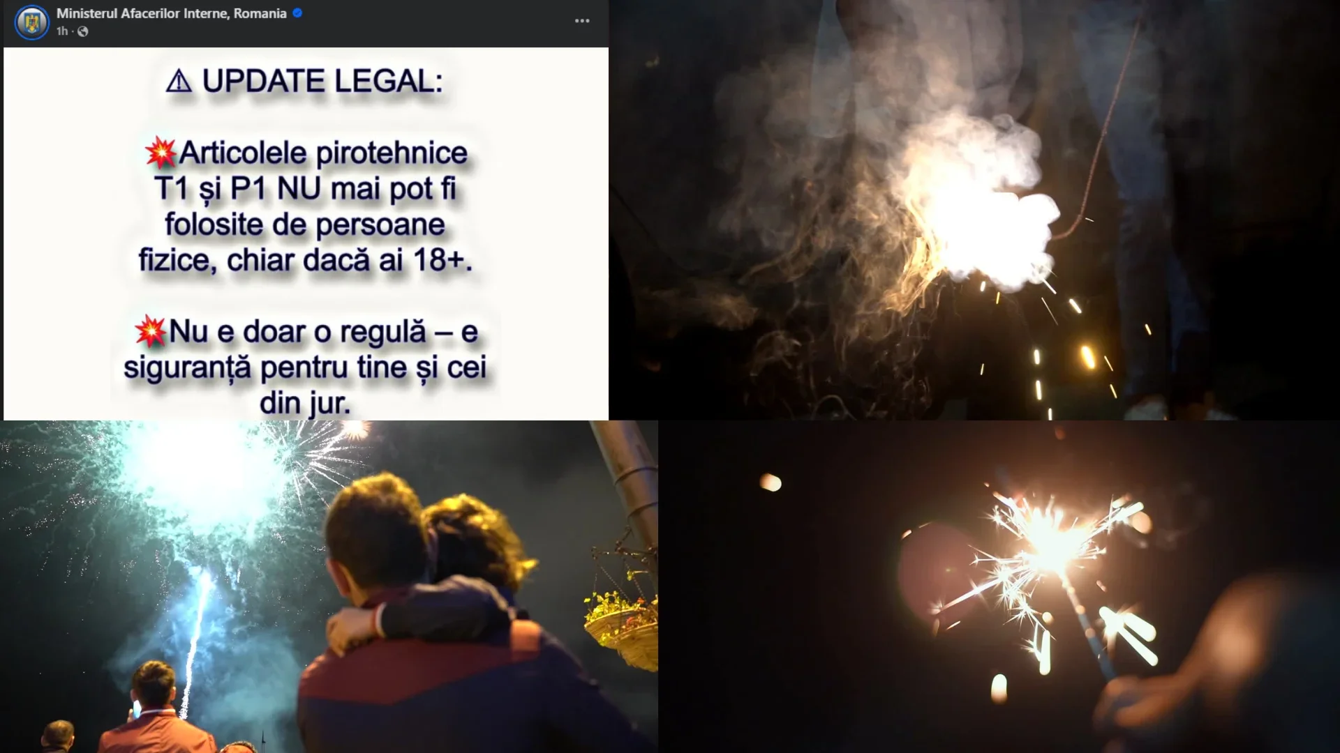 Legea pentru utilizarea mai multor tipuri de articole pirotehnice s-a schimbat