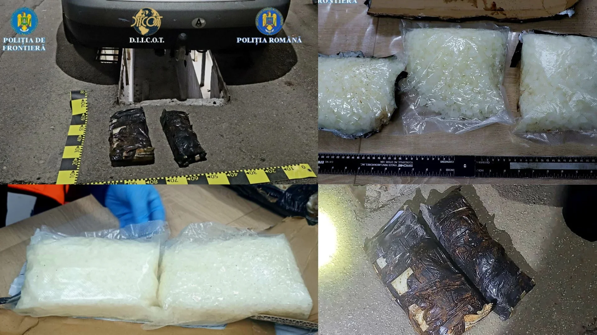 Trei bărbați arestați după ce au introdus în țară mai multe kg de droguri