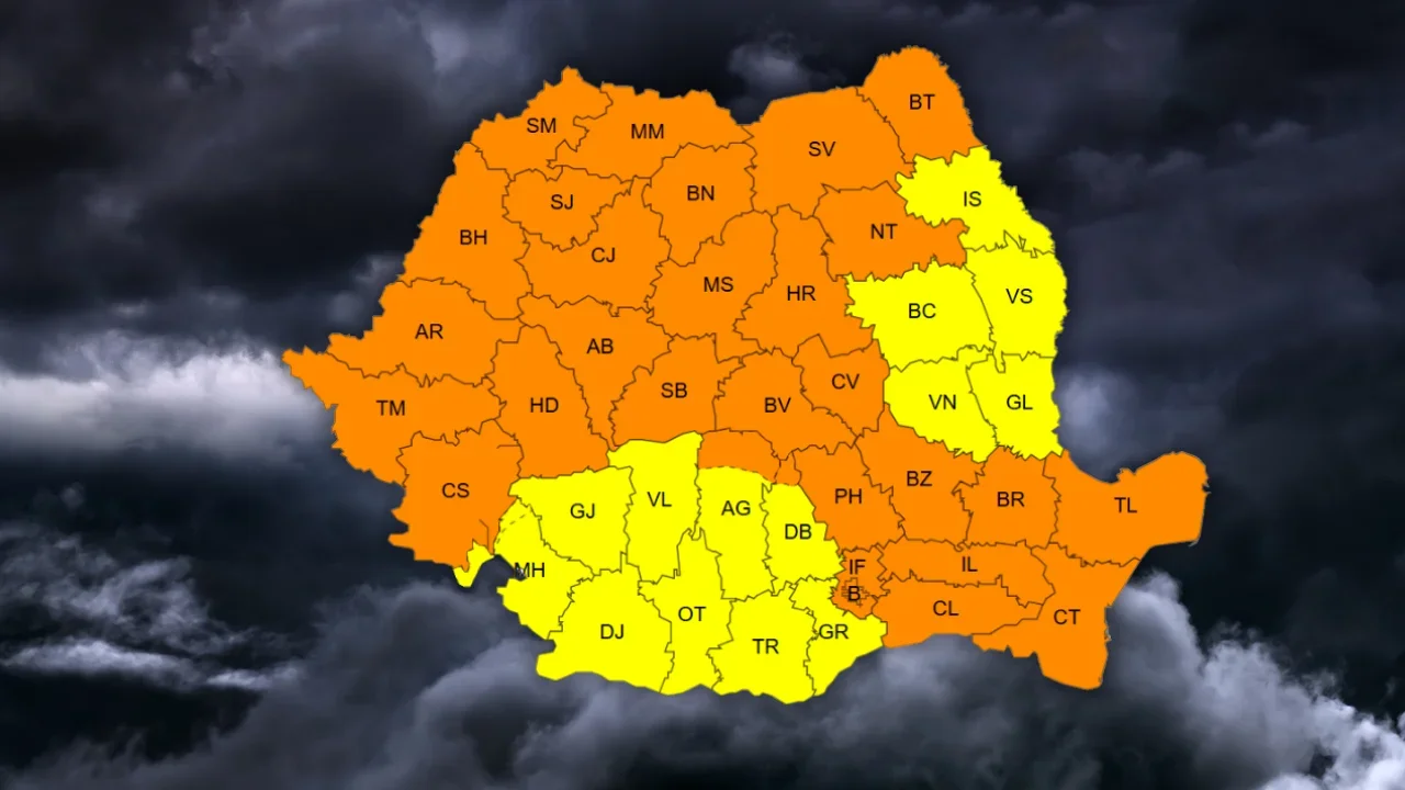 Cod portocaliu de furtuni în județele Suceava și Botoșani