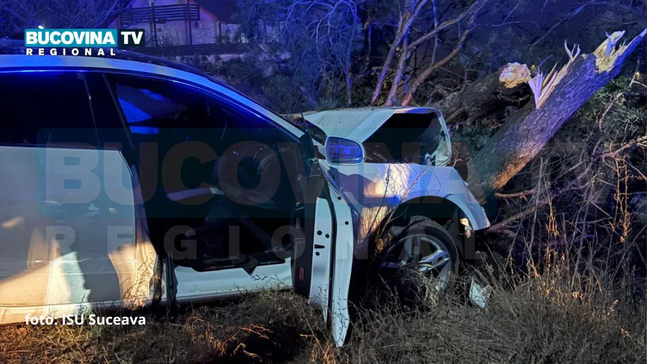 Trei minori și un adult, răniți într-un accident rutier, la Suceava