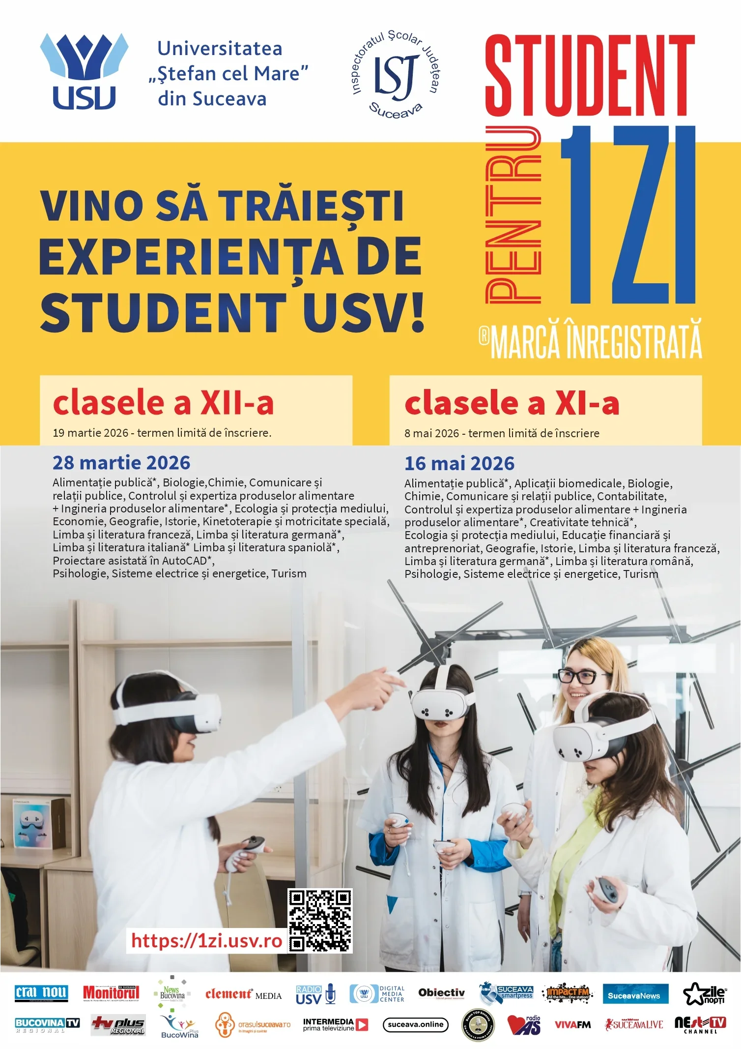 USV invită liceenii să devină „Student pentru o zi”