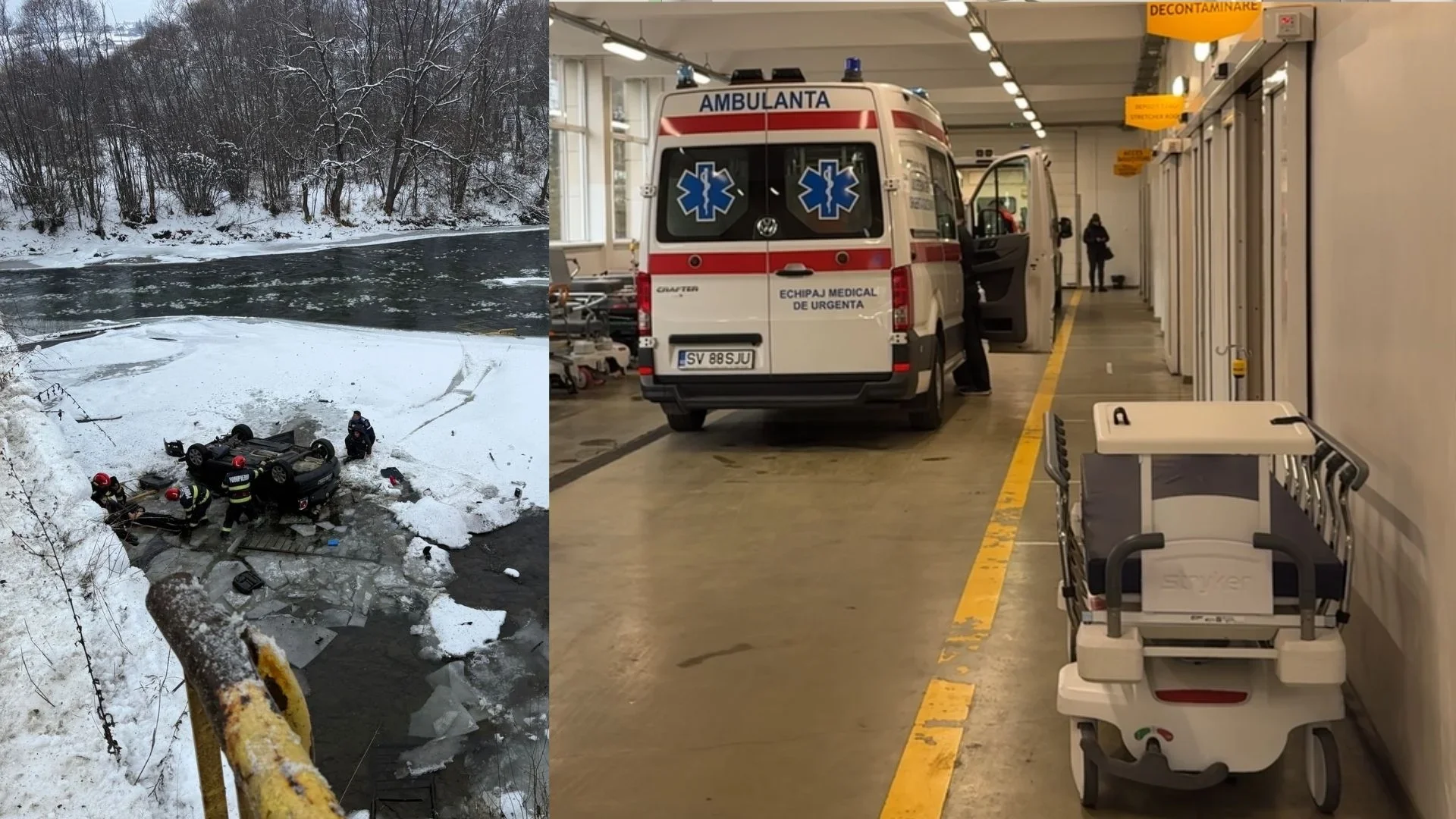 Mamă și cei patru copii în stare gravă la spital, după accidentul din Vatra Dornei