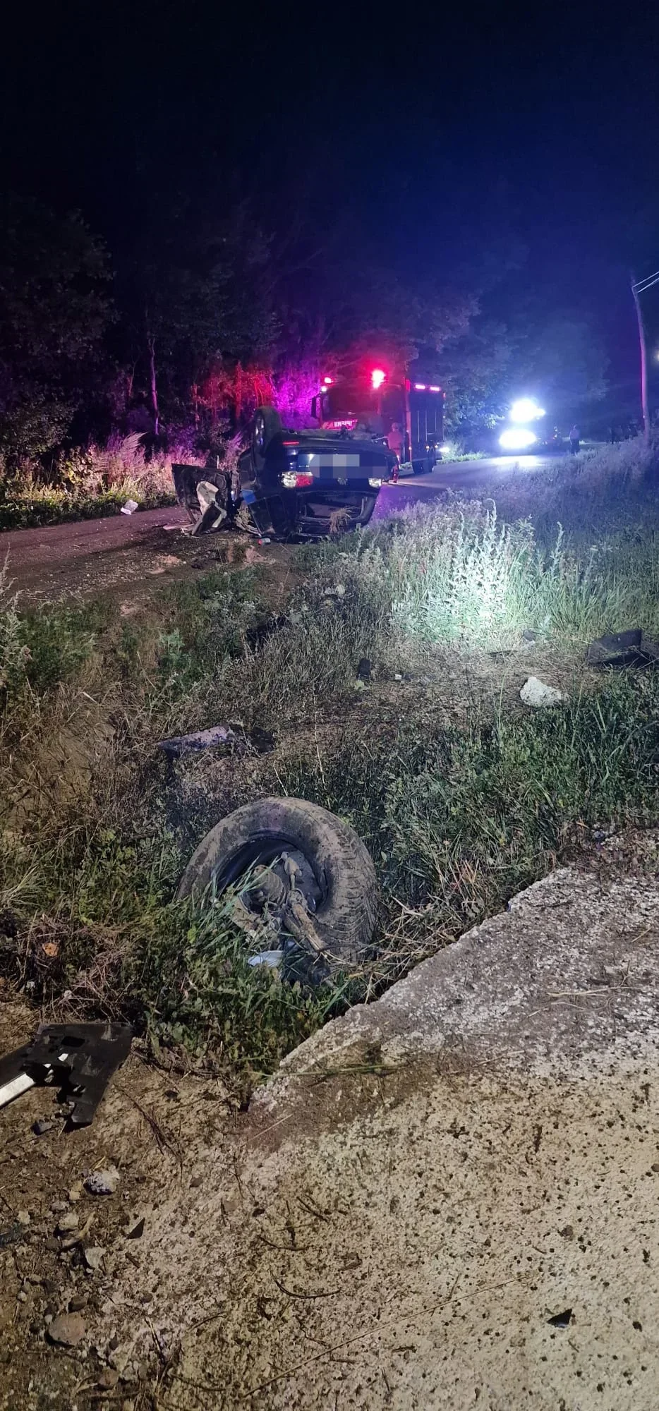 Șofer transportat la spital după un grav accident rutier