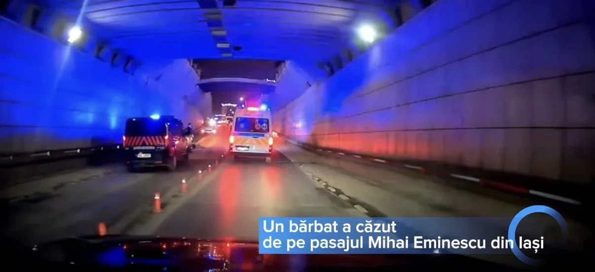 Un bărbat a căzut de pe Pasajul Mihai Eminescu din Iași
