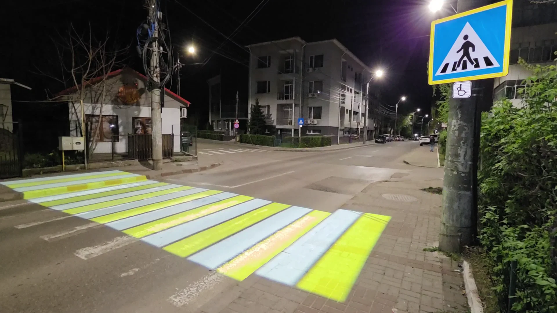 Botoșani testează treceri de pietoni cu iluminare laser